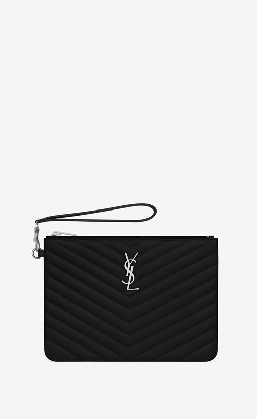 MONOGRAM pochette A5 en cuir matelassé